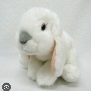 Toys Rus Bunny Rabbit White Gray Nose Stuffed Plus Realistic Animal